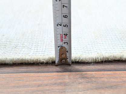 Ivory 2'1" x 5'9" Vintage Hand knotted Wool Rug - Sku: O0232