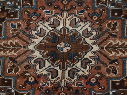 Brown 8'2" x 10'10" Vintage Hand knotted Wool Rug - Sku: O02330