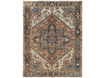 Orange 7'11" x 10'4" Vintage Hand knotted Wool Rug - Sku: O02331
