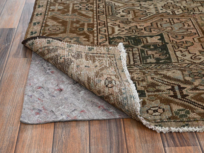 Brown 7'11" x 10'9" Vintage Hand knotted Wool Rug - Sku: O02332