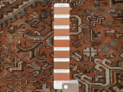 Brown 8'0" x 11'1" Vintage Hand knotted Wool Rug - Sku: O02337