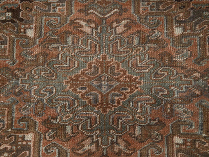 Brown 8'0" x 11'1" Vintage Hand knotted Wool Rug - Sku: O02337