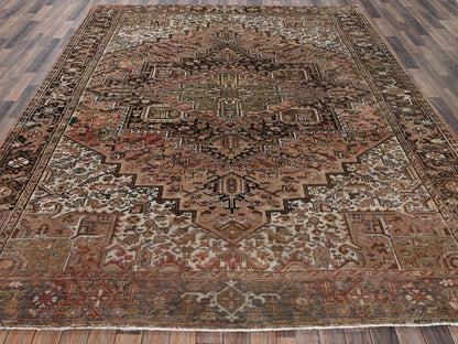 Pink 8'7" x 10'11" Vintage Hand knotted Wool Rug - Sku: O02338