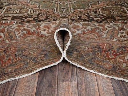 Pink 8'7" x 10'11" Vintage Hand knotted Wool Rug - Sku: O02338