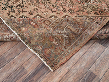 Pink 8'7" x 10'11" Vintage Hand knotted Wool Rug - Sku: O02338