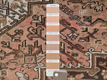 Pink 8'7" x 10'11" Vintage Hand knotted Wool Rug - Sku: O02338