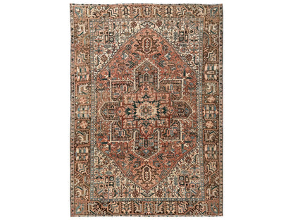 Pink 8'0" x 11'4" Vintage Hand knotted Wool Rug - Sku: O02339