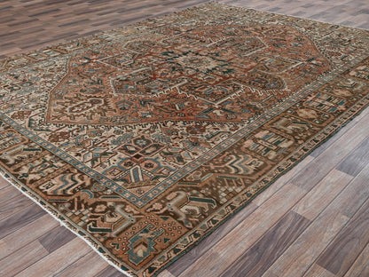 Pink 8'0" x 11'4" Vintage Hand knotted Wool Rug - Sku: O02339