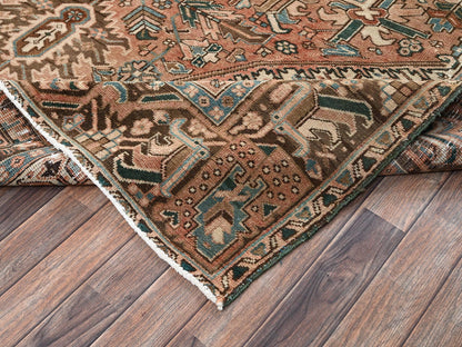 Pink 8'0" x 11'4" Vintage Hand knotted Wool Rug - Sku: O02339