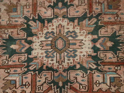 Pink 8'0" x 11'4" Vintage Hand knotted Wool Rug - Sku: O02339