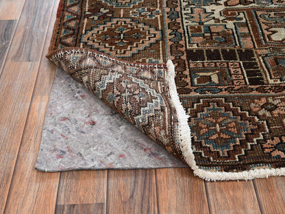 Brown 8'5" x 10'11" Vintage Hand knotted Wool Rug - Sku: O02340