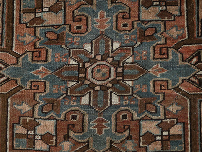 Brown 8'5" x 10'11" Vintage Hand knotted Wool Rug - Sku: O02340