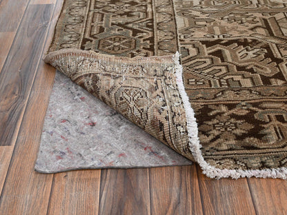 Brown 8'4" x 11'3" Heriz Hand knotted Wool Rug - Sku: O02343