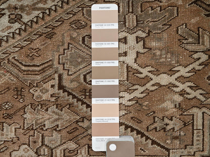 Brown 8'4" x 11'3" Heriz Hand knotted Wool Rug - Sku: O02343