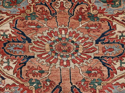 Heriz Heriz hand-knotted wool rug in Red, 8'11" x 11'7" — SKU O02345 (view 9)