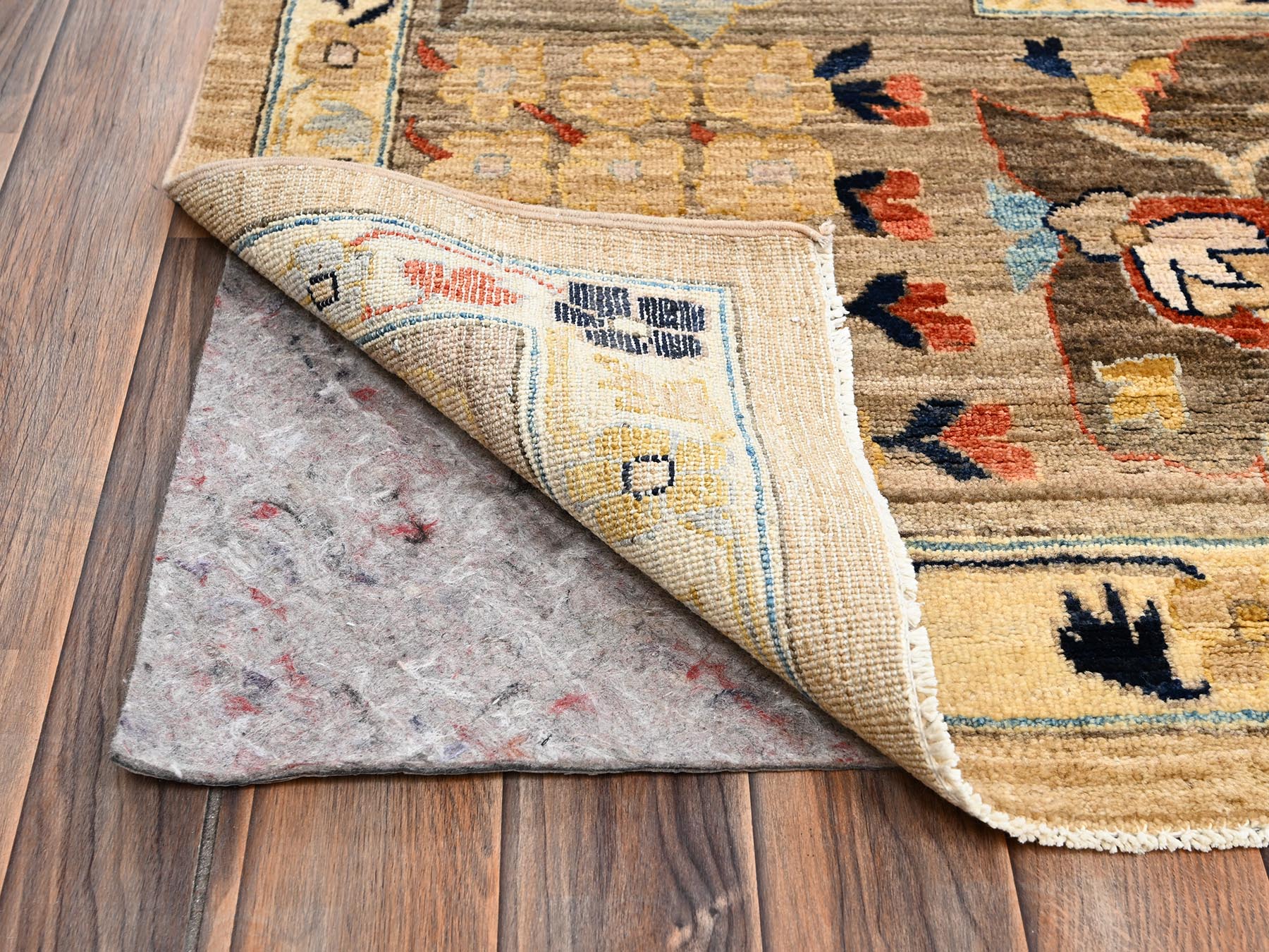 Heriz Tribal & Geometric hand-knotted wool rug in Brown, 9'2" x 11'11" — SKU O02349 (view 5)