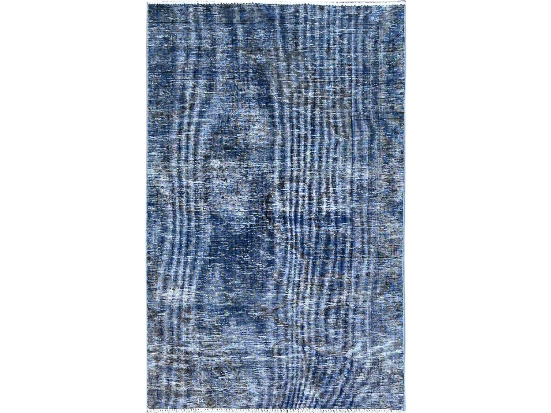 Tabriz Vintage hand-knotted wool rug in Overdyed, 3'1" x 5'1", SKU O0234