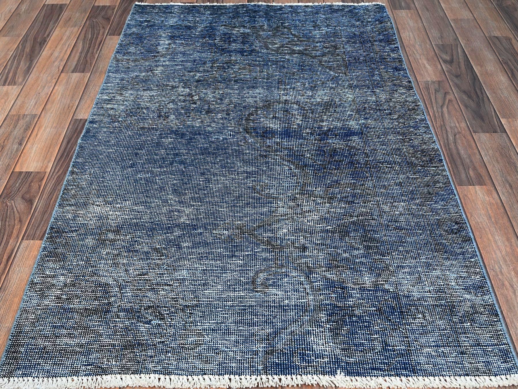Tabriz Vintage hand-knotted wool rug in Overdyed, 3'1" x 5'1", SKU O0234
