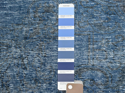 Overdyed 3'1" x 5'1" Vintage Hand knotted Wool Rug - Sku: O0234