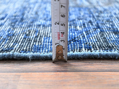 Overdyed 3'1" x 5'1" Vintage Hand knotted Wool Rug - Sku: O0234