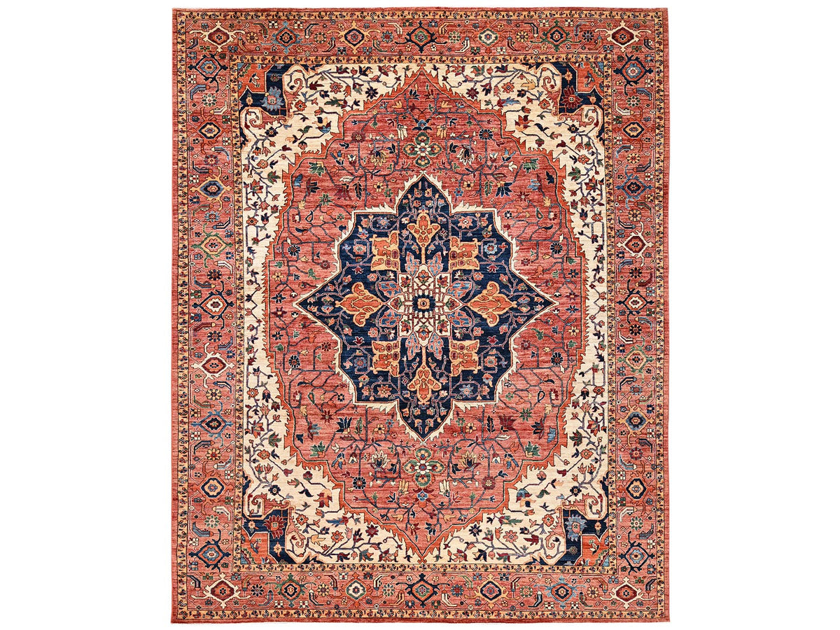 Heriz Heriz hand-knotted wool rug in Red, 10'1" x 14'2" — SKU O02351