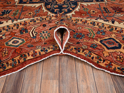 Heriz Heriz hand-knotted wool rug in Red, 10'1" x 14'2" — SKU O02351 (view 6)