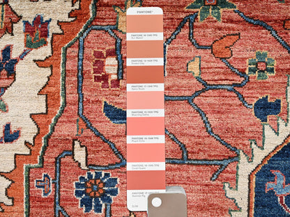 Heriz Heriz hand-knotted wool rug in Red, 10'1" x 14'2" — SKU O02351 (view 8)