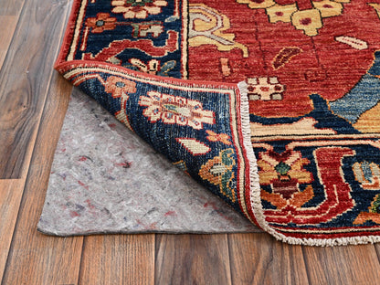 Heriz Tribal & Geometric hand-knotted wool rug in Red & Blue, 8'4" x 10'4" — SKU O02357 (view 5)