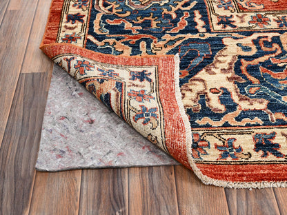 Orange 9'11" x 13'11" Tribal & Geometric Hand knotted Wool Rug - Sku: O02358