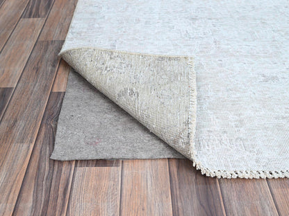 Ivory 3'11" x 6'2" Vintage Hand knotted Wool Rug - Sku: O0235