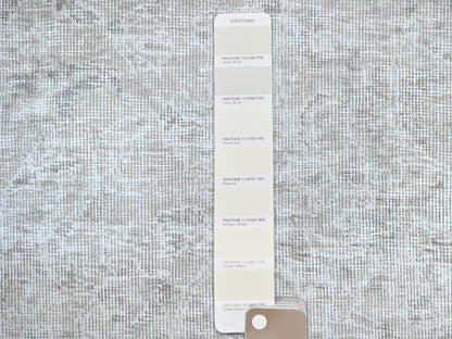 Ivory 3'11" x 6'2" Vintage Hand knotted Wool Rug - Sku: O0235