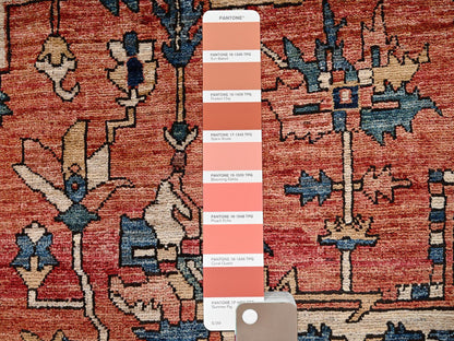 Heriz Heriz hand-knotted wool rug in Orange, 9'4" x 13'1" — SKU O02360 (view 8)