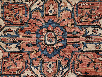 Heriz Heriz hand-knotted wool rug in Orange, 9'4" x 13'1" — SKU O02360 (view 9)