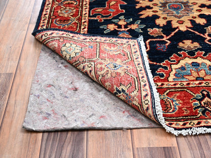 Blue 3'1" x 19'1" Tribal & Geometric Hand knotted Wool Rug - Sku: O02362