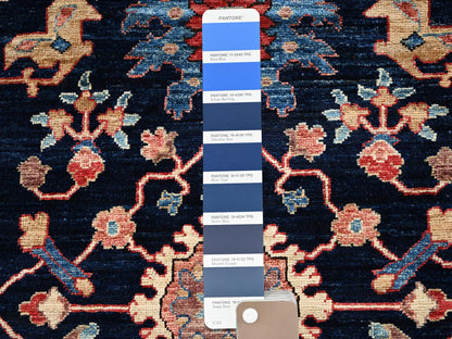 Blue 3'1" x 19'1" Tribal & Geometric Hand knotted Wool Rug - Sku: O02362