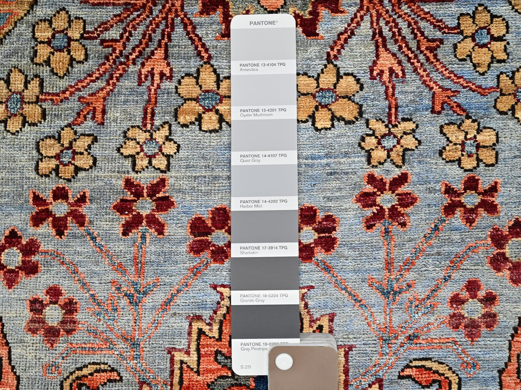 Tribal & Geometric hand-knotted wool runner in Gray, 2'8" x 9'9" — SKU O02364 (view 4)