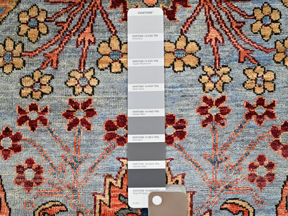 Tribal & Geometric hand-knotted wool runner in Gray, 2'8" x 9'9" — SKU O02364 (view 4)