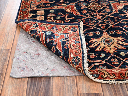Blue 3'0" x 5'0" Tribal & Geometric Hand knotted Wool Rug - Sku: O02368