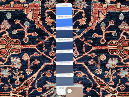 Blue 3'0" x 5'0" Tribal & Geometric Hand knotted Wool Rug - Sku: O02368