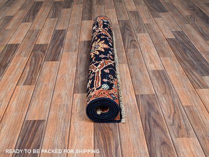 Blue 3'0" x 5'0" Tribal & Geometric Hand knotted Wool Rug - Sku: O02368