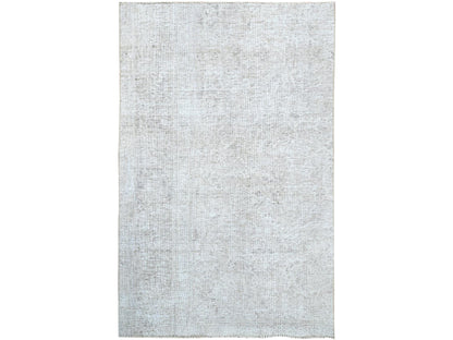 Ivory 3'9" x 6'1" Vintage Hand knotted Wool Rug - Sku: O0236