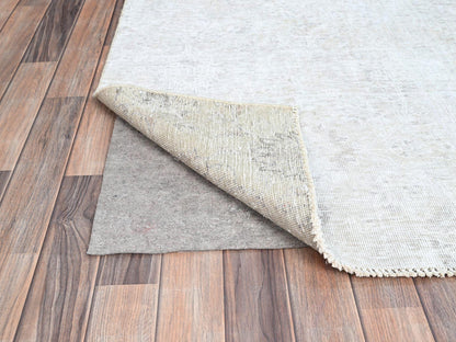 Ivory 3'9" x 6'1" Vintage Hand knotted Wool Rug - Sku: O0236