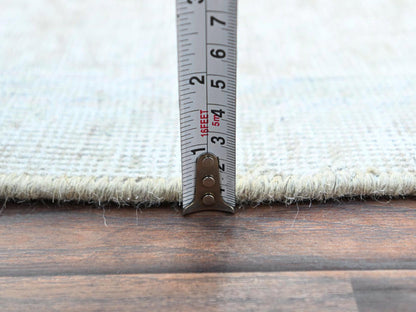 Ivory 3'9" x 6'1" Vintage Hand knotted Wool Rug - Sku: O0236