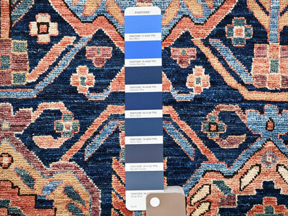 Blue 2'11" x 5'2" Tribal & Geometric Hand knotted Wool Rug - Sku: O02370