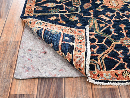 Blue 3'2" x 5'0" Tribal & Geometric Hand knotted Wool Rug - Sku: O02371