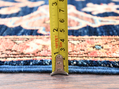 Blue 3'3" x 5'0" Tribal & Geometric Hand knotted Wool Rug - Sku: O02374