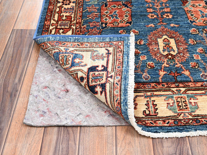 Blue 3'2" x 5'2" Tribal & Geometric Hand knotted Wool Rug - Sku: O02377