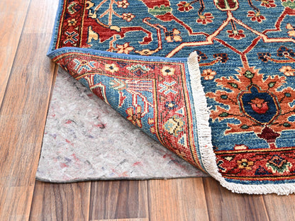 Blue 3'0" x 4'10" Tribal & Geometric Hand knotted Wool Rug - Sku: O02379