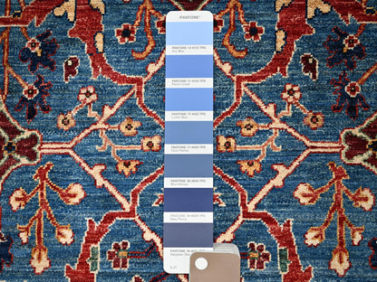 Blue 3'0" x 4'10" Tribal & Geometric Hand knotted Wool Rug - Sku: O02379