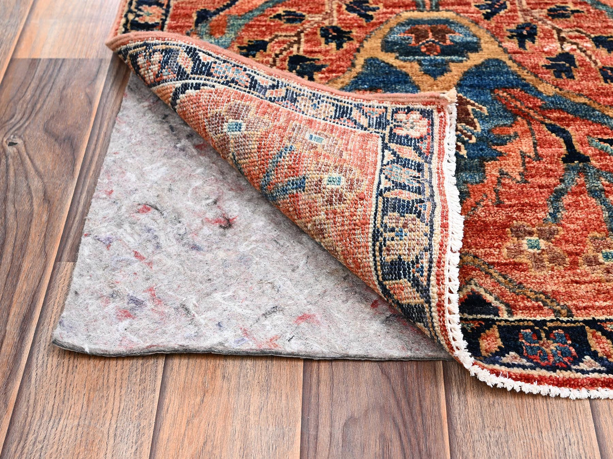 Heriz Tribal & Geometric hand-knotted wool rug in Red & Midnight Blue, 2'1" x 3'1" — SKU O02381 (view 3)